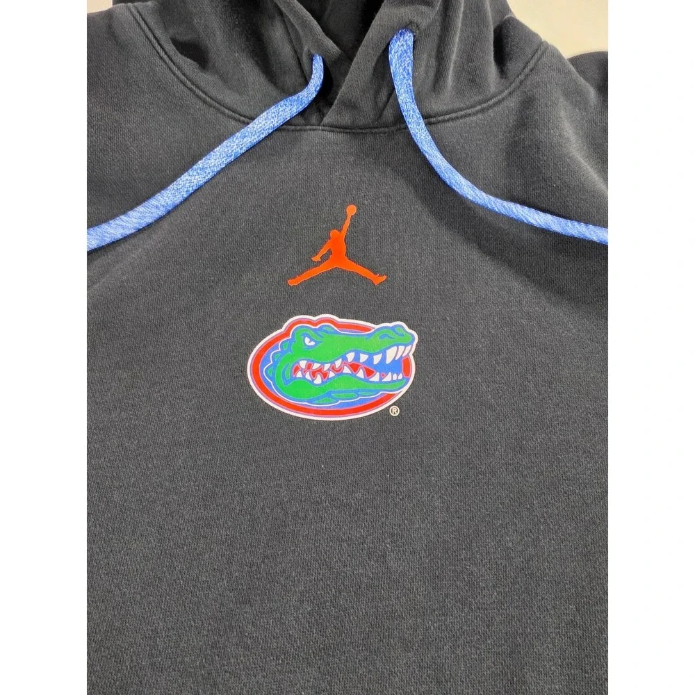 Jordan Florida Gators Hoodie Mens Small Black Blue Colorblock Jumpman Pullover